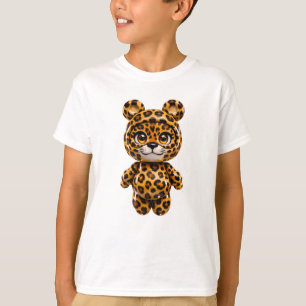 Camiseta Kawaii Safari de Leopardo Manchado Lindo