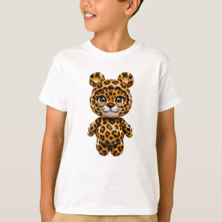 Camiseta Kawaii Safari de Leopardo Manchado Lindo 