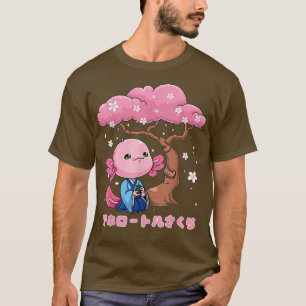 Camiseta Kawaii Sakura Aolotl Japonés Sakura Aolotl Cherry