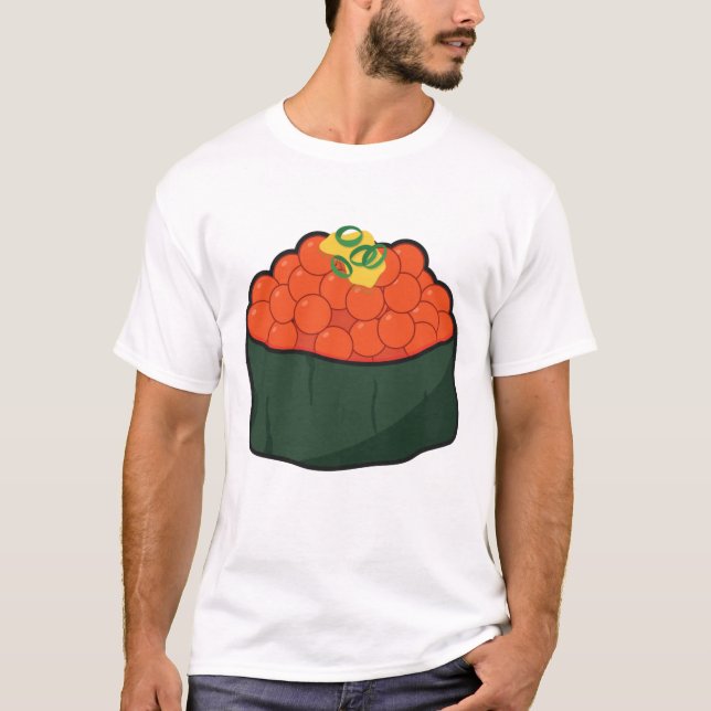 Camiseta Kawaii Salmon Sushi - Kawaii Foodies (Anverso)