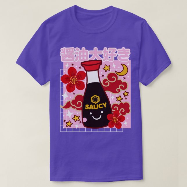 Camiseta Kawaii Salsa de soja Cute me encanta el tocón japo (Diseño del anverso)