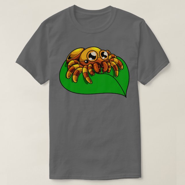 Camiseta Kawaii saltando araña (Diseño del anverso)