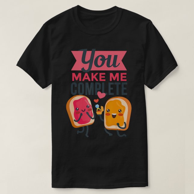 Camiseta Kawaii Sandwich Me Haces Completo Compromiso (Diseño del anverso)