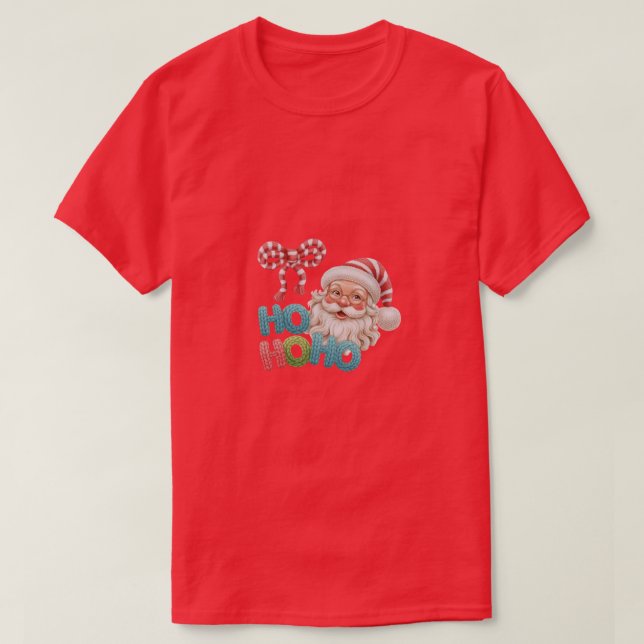 Camiseta Kawaii Santa Winter Holiday T-Shirt Design (Diseño del anverso)