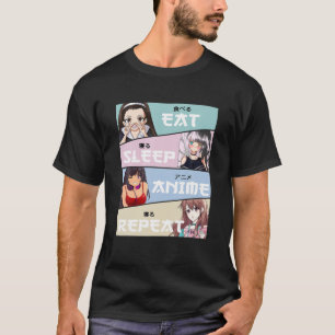 Camiseta Kawaii se come el sueño y repite el tierno adolesc