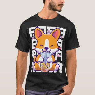 Camiseta Kawaii Shiba Inu Bubble Tea Boba Regalos animales 