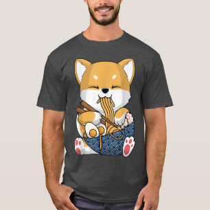 Camiseta Kawaii Shiba Inu Dog Ramen Japón Corgi