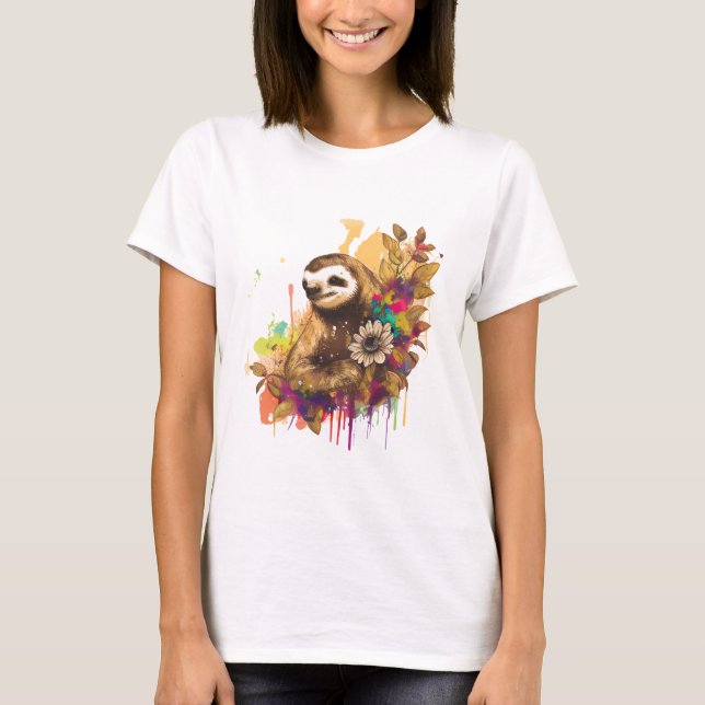 Camiseta Kawaii Sloth. (Anverso)