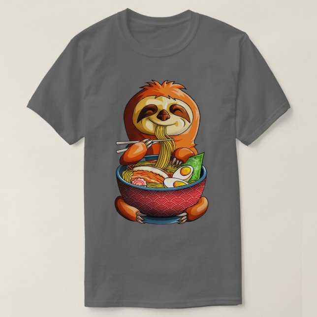 Camiseta Kawaii Sloth Noodles Cute Slote Slote Ramen Otaku  (Diseño del anverso)