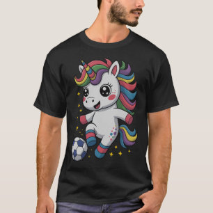 Camiseta Kawaii Soccer Solo Chica Que Ama Unicornios Juega
