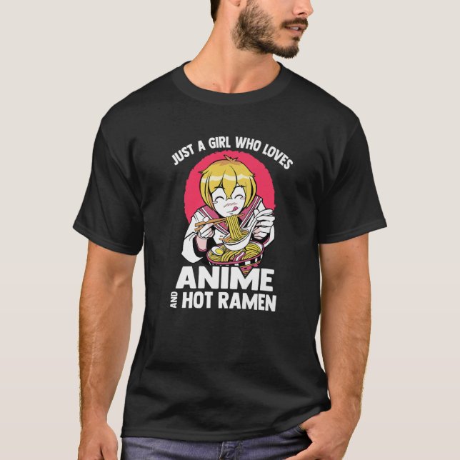 Camiseta Kawaii - Solamente Un Chica Que Ama El Anime Y El  (Anverso)