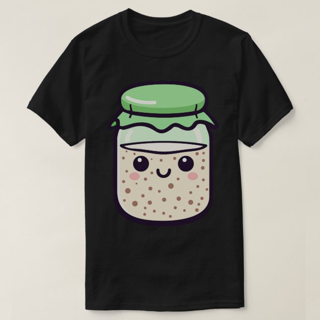 Camiseta Kawaii Sourdough Starter (Diseño del anverso)