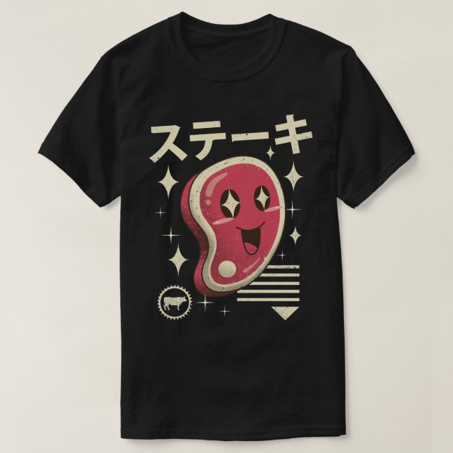 Camiseta Kawaii Steak (Diseño del anverso)
