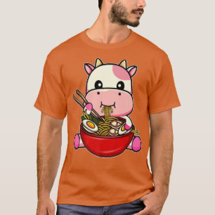 Camiseta Kawaii Strawberry Cow Cute Otaku Japonés Ramen No