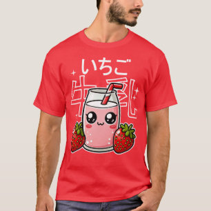 Camiseta Kawaii Strawberry Milk