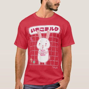 Camiseta Kawaii Strawberry Milk Bunny Feliz Pascua 