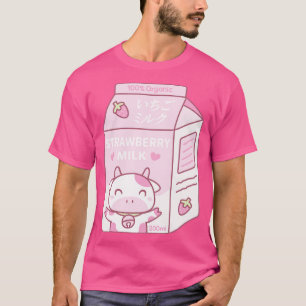Camiseta Kawaii Strawberry Milton con mascota de vaca
