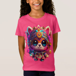 Camiseta Kawaii Style Kaleidoscope Colorido