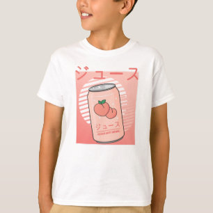 Camiseta Kawaii Suave Drink Aestesia Japonesa Jugo de Peach