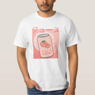 Camiseta Kawaii Suave Drink Aestesia Japonesa Jugo de Peach