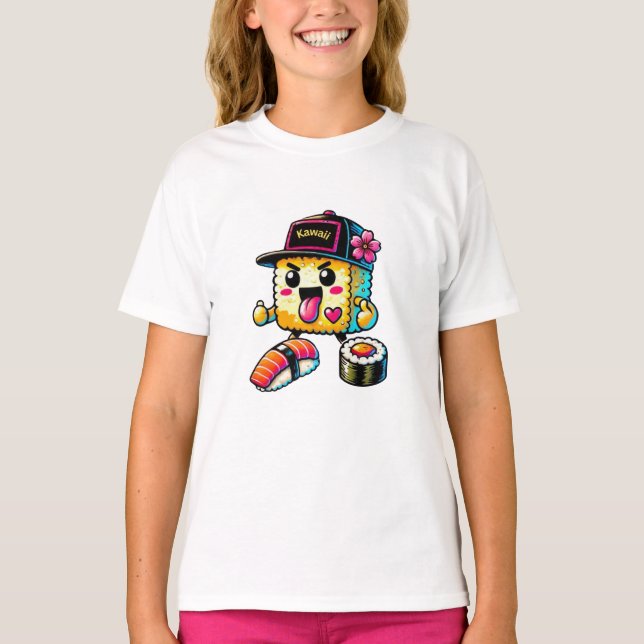 Camiseta Kawaii Sushi (Anverso)