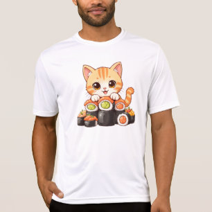 Camiseta Kawaii Sushi Cat - Sushi de Personalizado dulce
