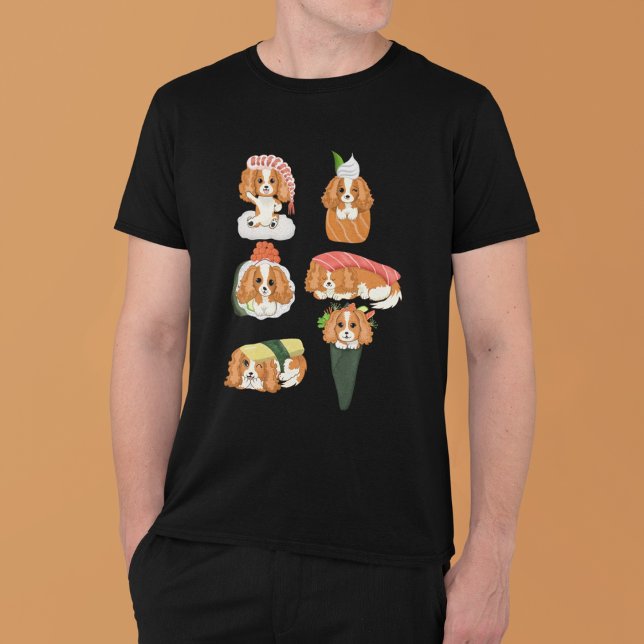 Camiseta Kawaii Sushi Cavalier King Charles Spaniels (Subido por el creador)