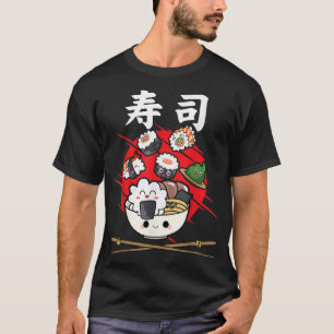 Camiseta Kawaii Sushi comida japonesa Anime Rice Japón