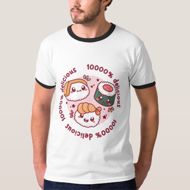 Camiseta kawaii sushi con citas graciosas para el amante ne (Anverso)