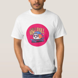 Camiseta Kawaii Sushi divertido en patineta