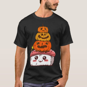 Camiseta Kawaii sushi Halloween pumpkin autumn fall funny