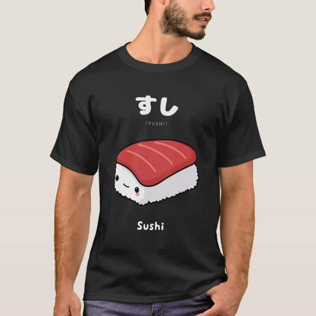 Camiseta Kawaii Sushi Japonés Para Los Fans Del Anime (Anverso)