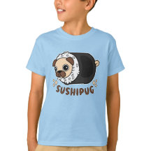 Kawaii Sushi Pug Mashup Gracioso regalo de amante 