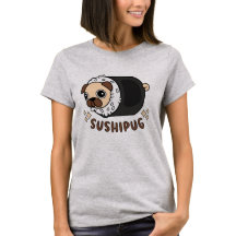 Kawaii Sushi Pug Mashup Gracioso regalo de amante 