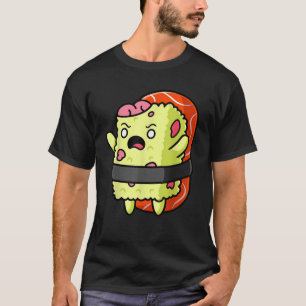 Camiseta Kawaii Sushi Zombie Halloween Foodie Nigiri
