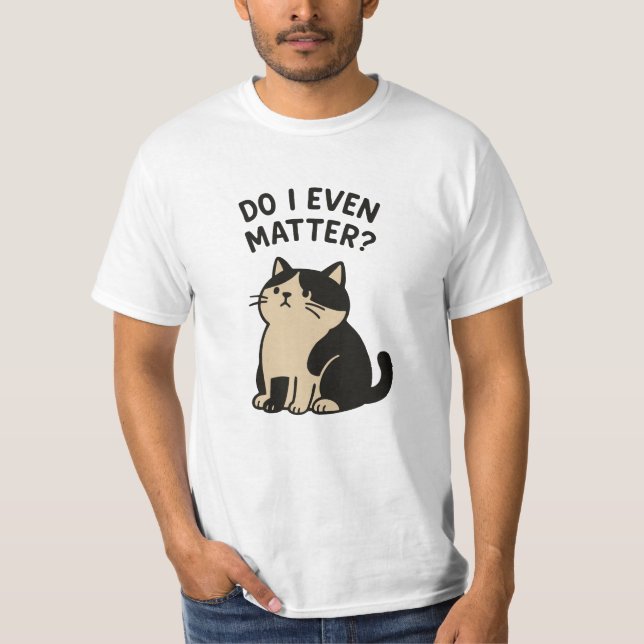 Camiseta Kawaii Triste Gato. ¿Acaso Importo? Animal (Anverso)