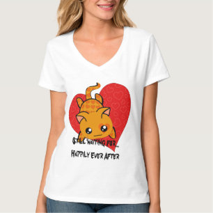 Camiseta Kawaii ultra lindo anti Valentine Kitty