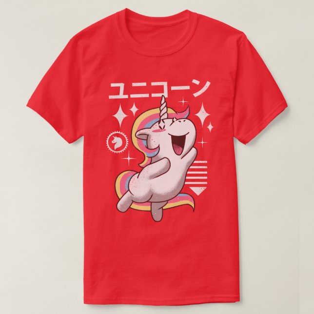 Camiseta Kawaii Unicorn (Diseño del anverso)