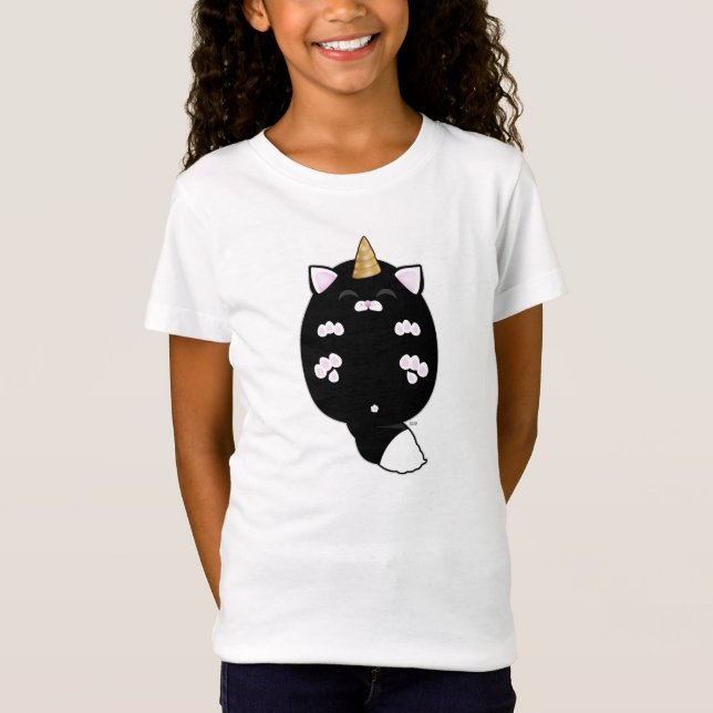 Camiseta Kawaii Unicorn Cat Belly (Anverso)