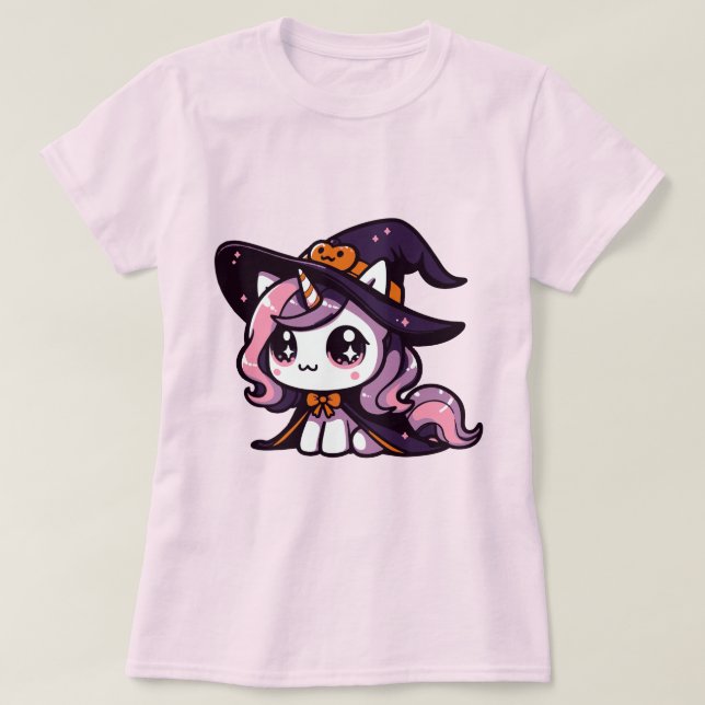 Camiseta Kawaii Unicorn Halloween Fantasy Art (Diseño del anverso)