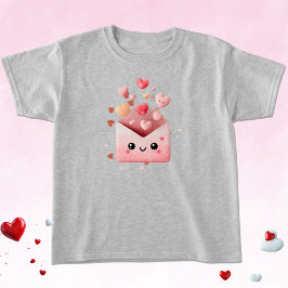 Camiseta Kawaii Valentine Envelope with Hearts