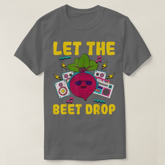Camiseta Kawaii Vegetable Pun Vegan Music Avers Beet Pun (Diseño del anverso)