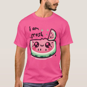 Camiseta Kawaii watermelon with the phrase “I am fresh” – C