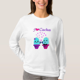 Camiseta kawaii y amor por el cactus lindo