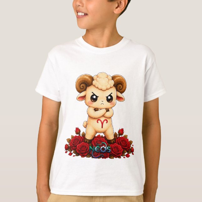 Camiseta Kawaii Zodiac Neos Aries (Anverso)