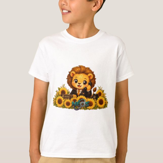 Camiseta Kawaii Zodiac Neos Leo (Anverso)