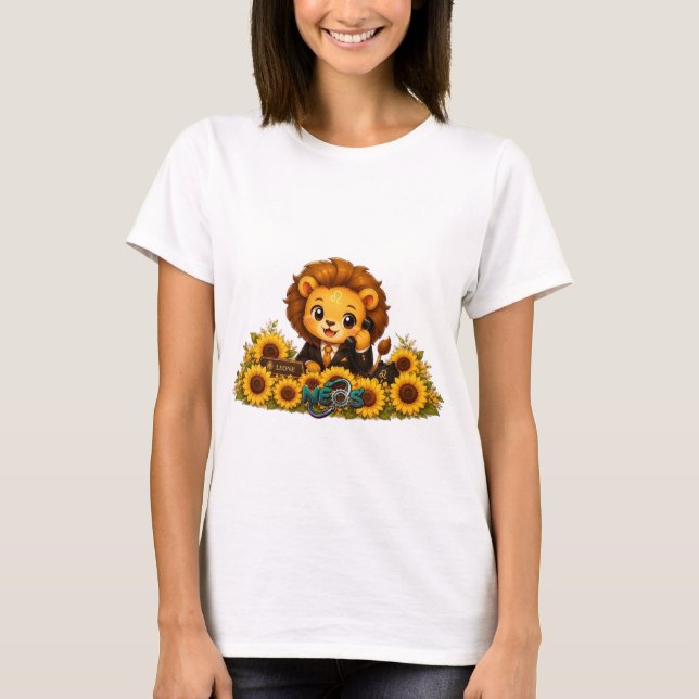 Camiseta Kawaii Zodiac Neos Leo (Anverso)