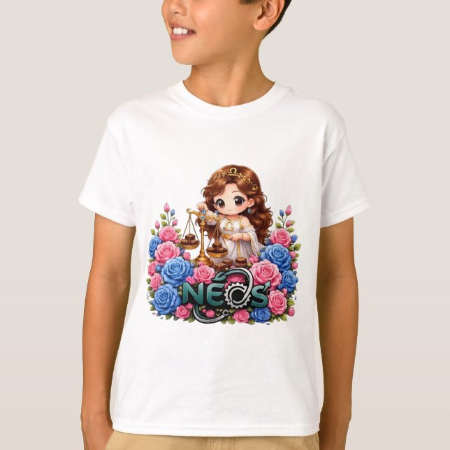 Camiseta Kawaii Zodiaco Neos Libra (Anverso)