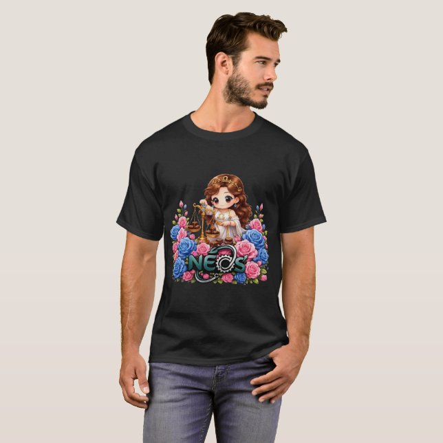Camiseta Kawaii Zodiaco Neos Libra (Anverso completo)