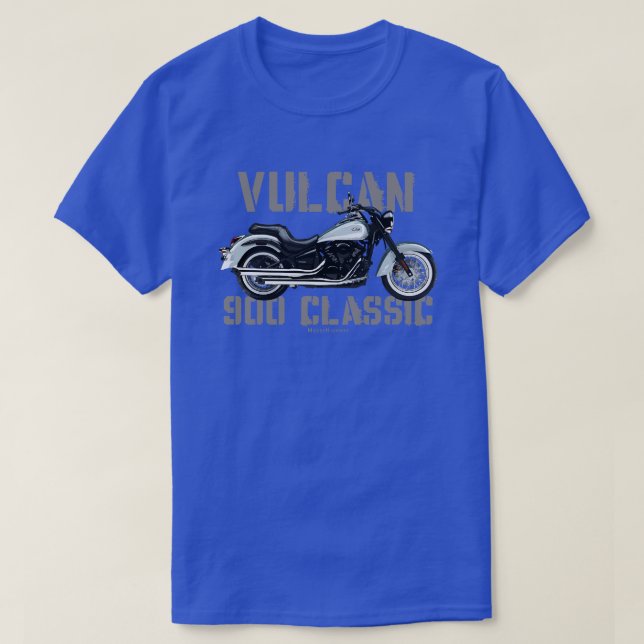 Camiseta Kawasaki Vulcan 900 Sg blanco clásico (Diseño del anverso)